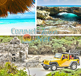 cozumel jeep tour and snorkel tour takes you snorkeling at punta sur park and discover the other side of cozumel mexico
